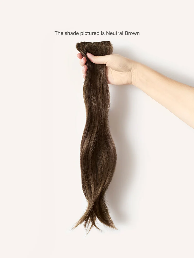 16" Chestnut Brown Balayage Scalp Hair Fill-Ins (40g)