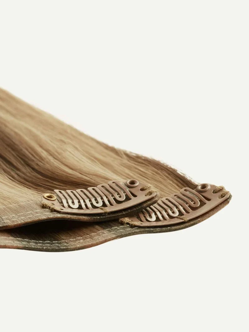 20" Chestnut Brown Highlights Thinning Hair Fill-Ins (95g)
