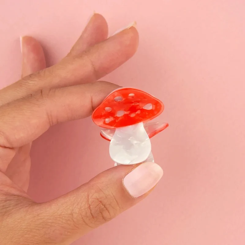 Mushroom Mini Hair Claw