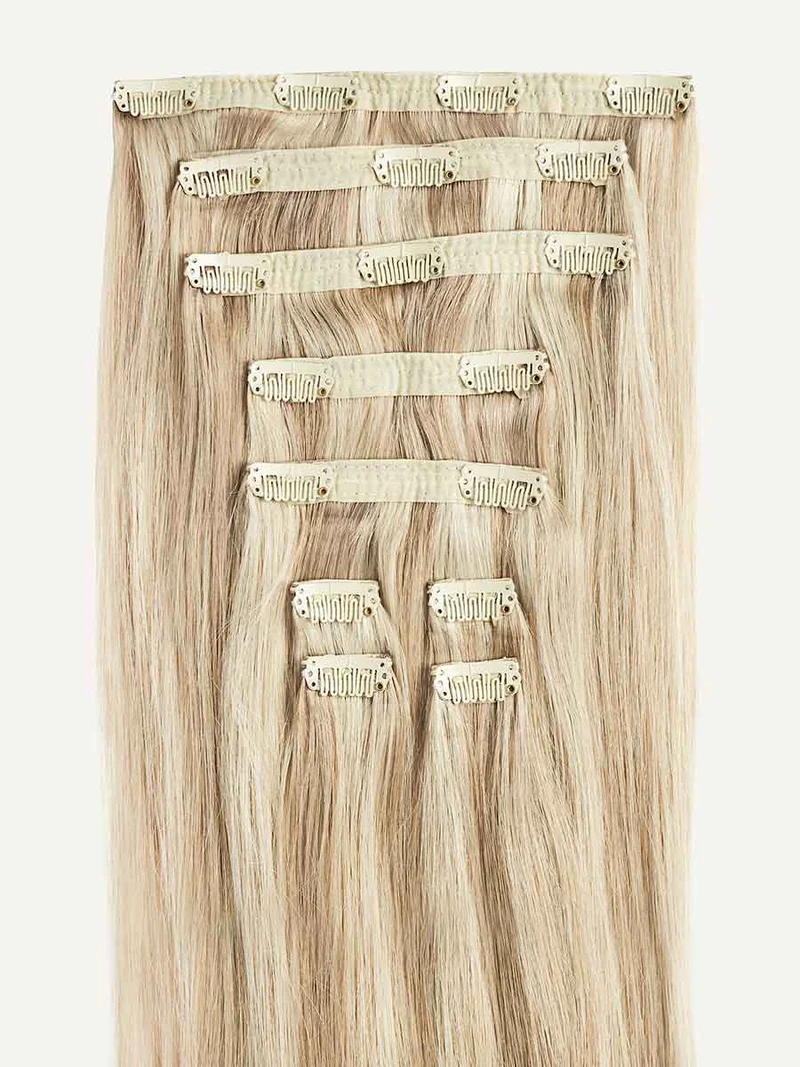 20" Classic Beige Blonde Balayage Clip-Ins (160g)