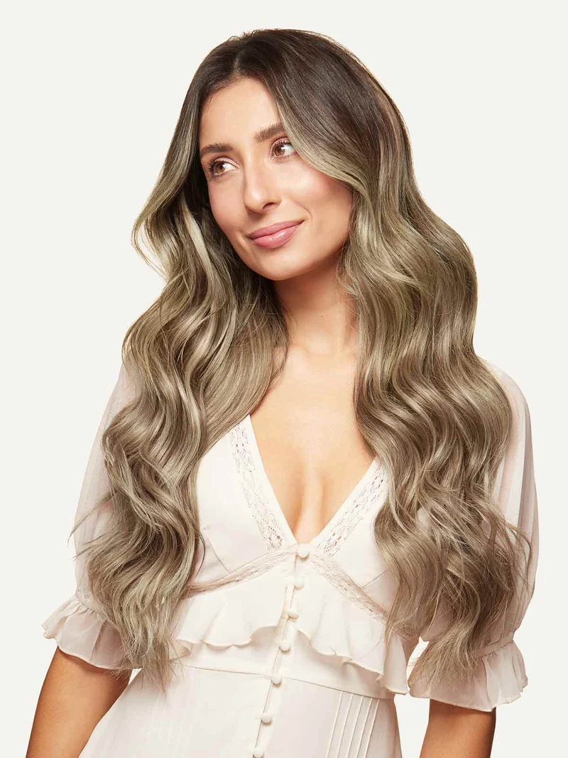 20" Classic Ash Brown Highlights Clip-Ins (160g)