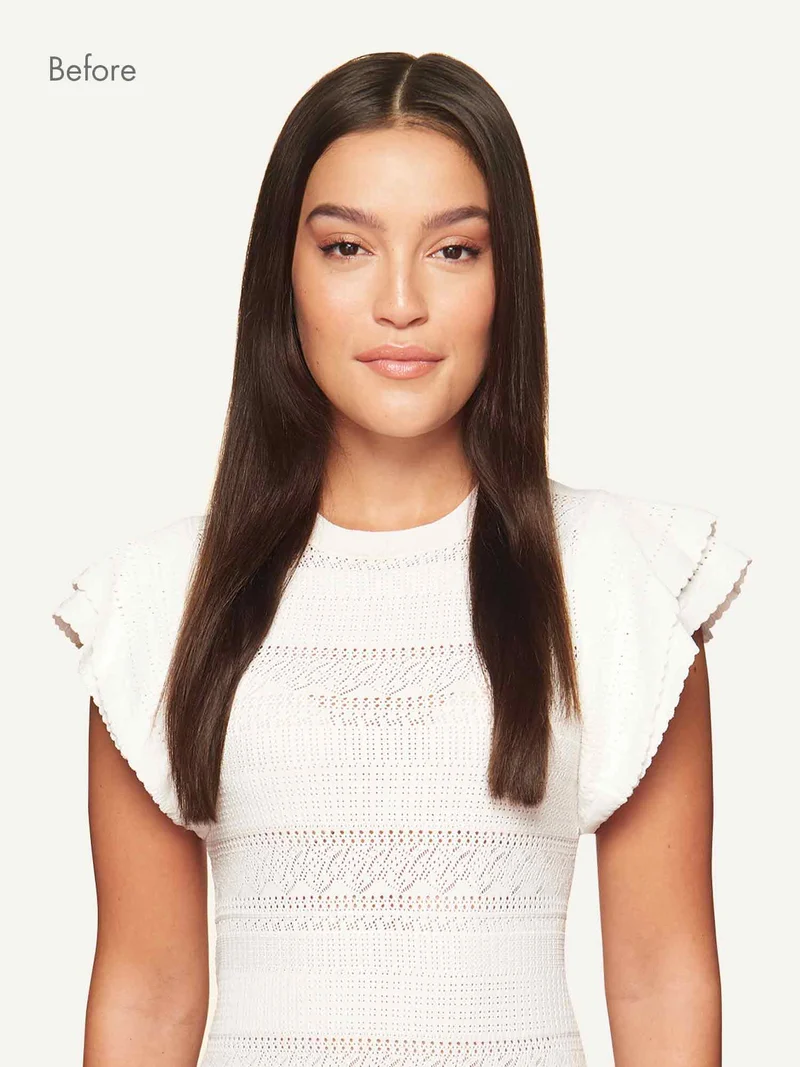 16" Dark Brown Balayage Halo® Hair Extensions (140g)