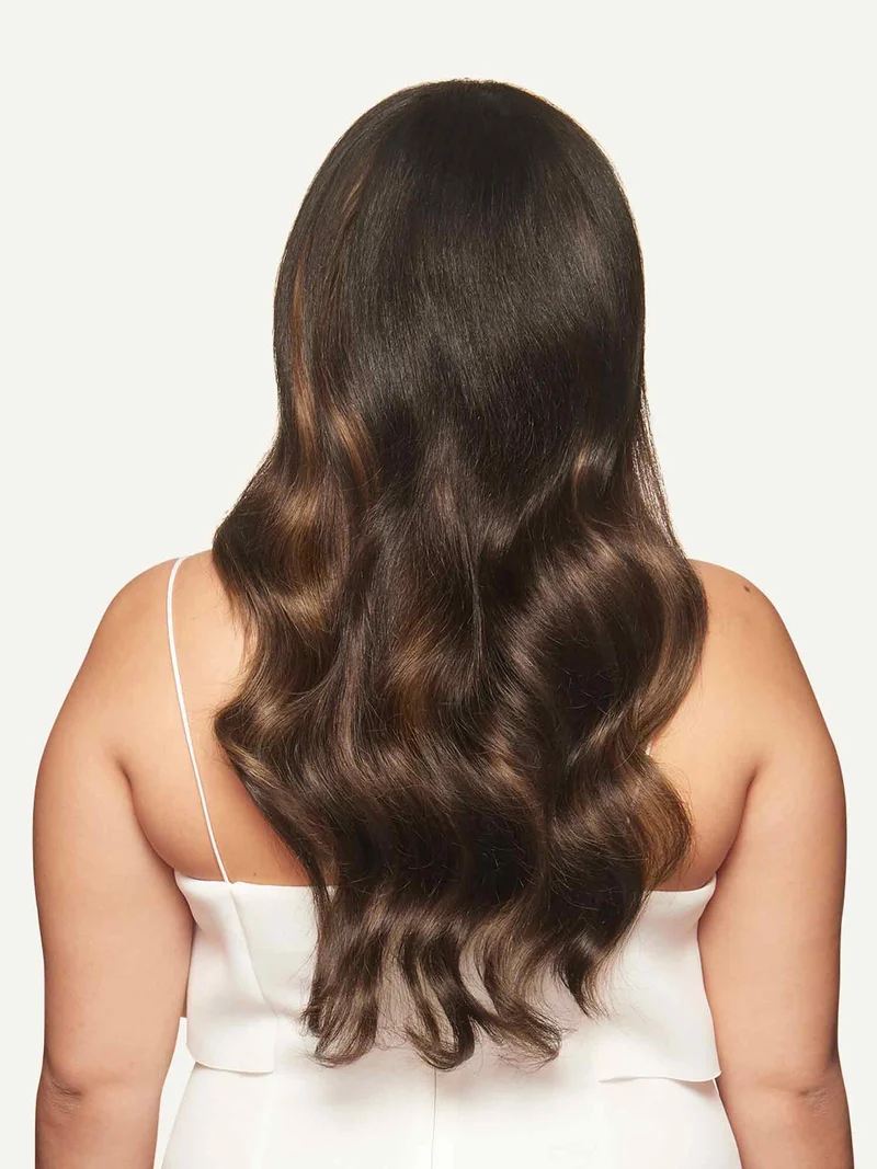 16" Mocha Brown Balayage Halo® Hair Extensions (140g)