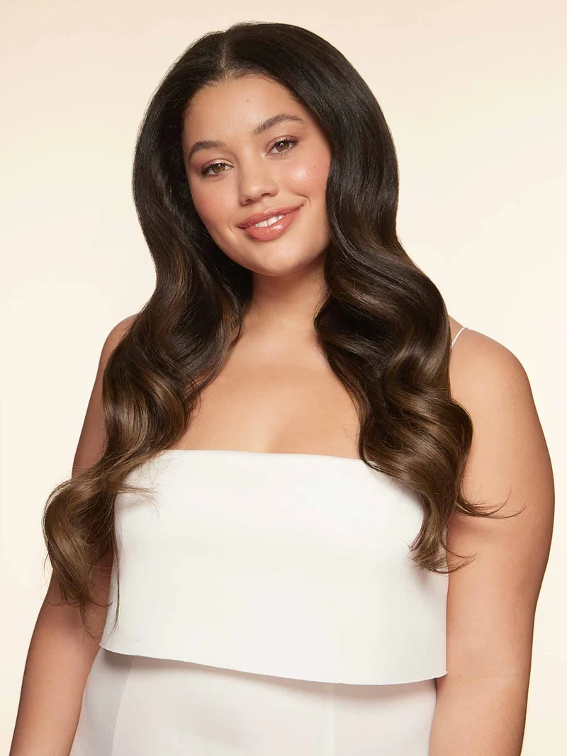 20" Classic Mocha Brown Balayage Clip-Ins (160g)