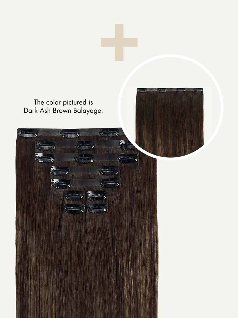 16" Seamless Dark Brown Balayage Volume Bundle - 16" (180g)