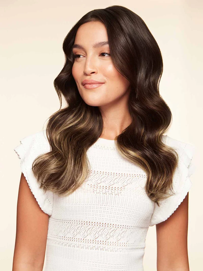 16" Seamless Dark Brown Balayage Volume Bundle - 16" (180g)