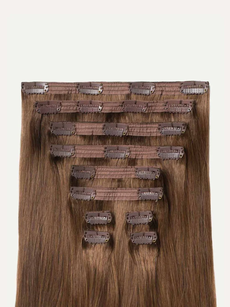 20" Classic Chestnut Brown Clip-Ins (220g)