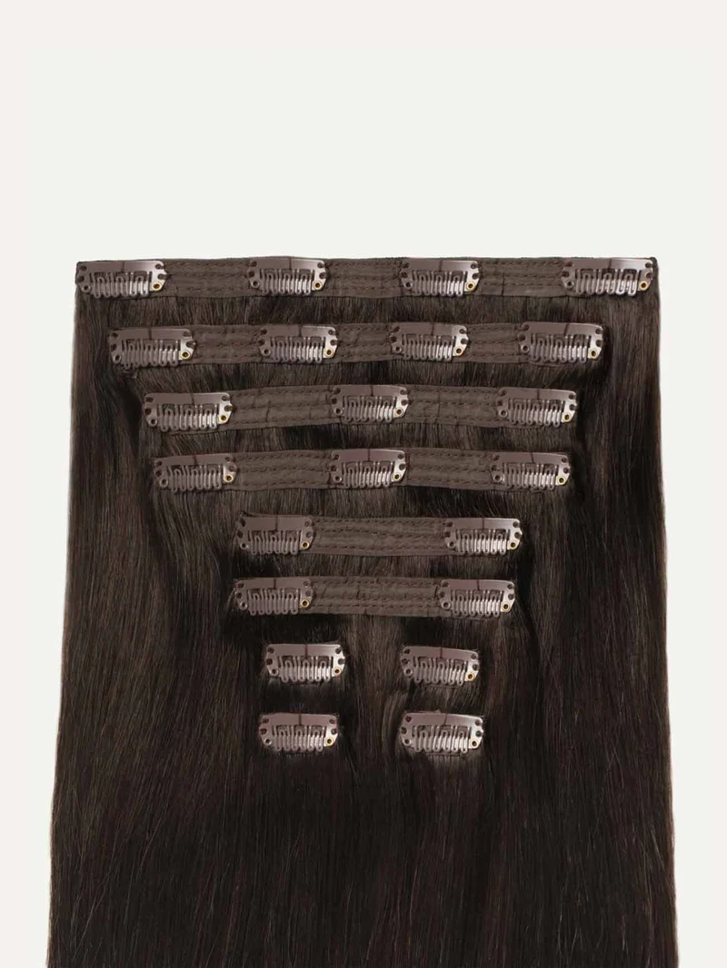 20" Classic Dark Brown Clip-Ins (160g)