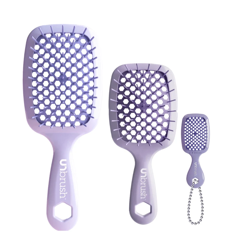 UNbrush Complete set Lilac - UNbrush Regular, Mini & Keychain