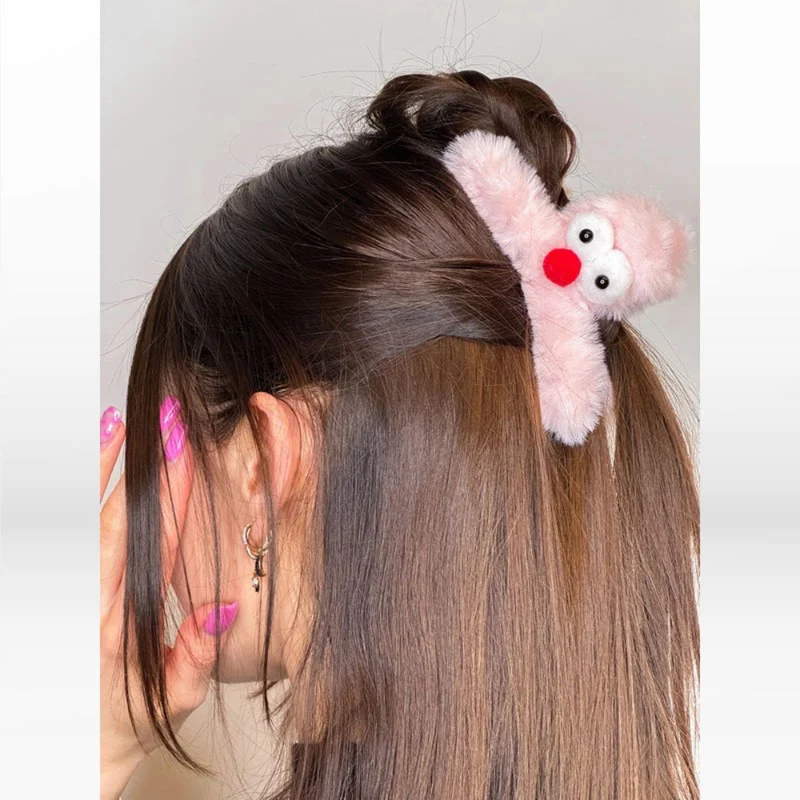 CLIPSTAR Flufftastic Playful Pink Fluffy Hair Clip
