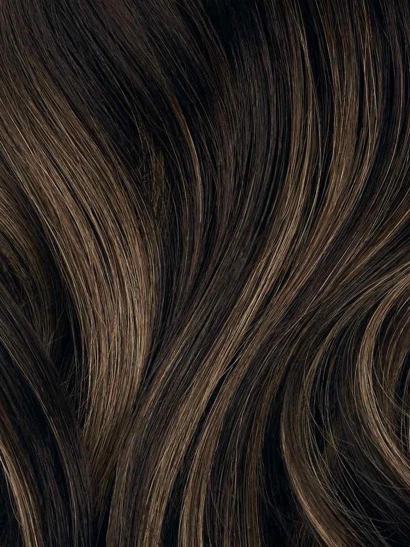 16" Mocha Bronde Balayage Halo® Hair Extensions (140g)