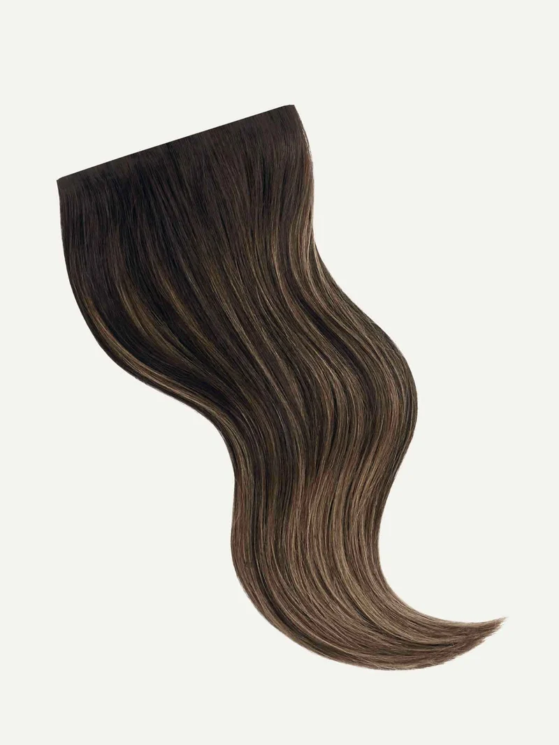 16" Mocha Bronde Balayage Halo® Hair Extensions (140g)