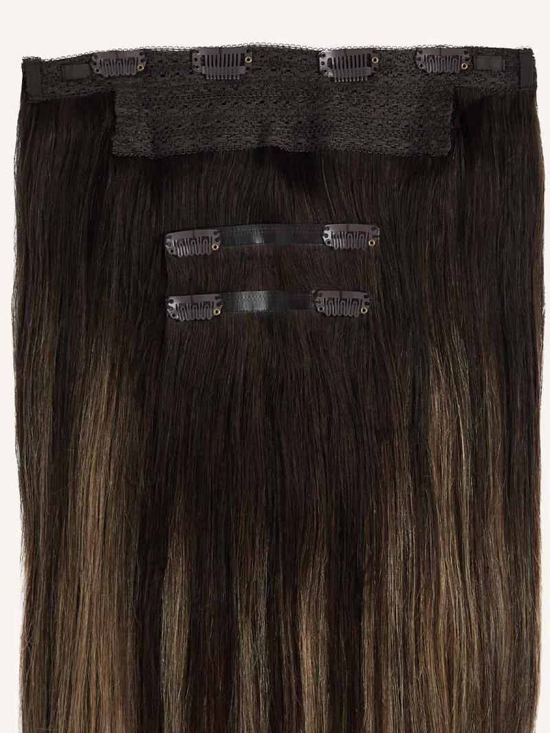 16" Mocha Bronde Balayage Halo® Hair Extensions (140g)
