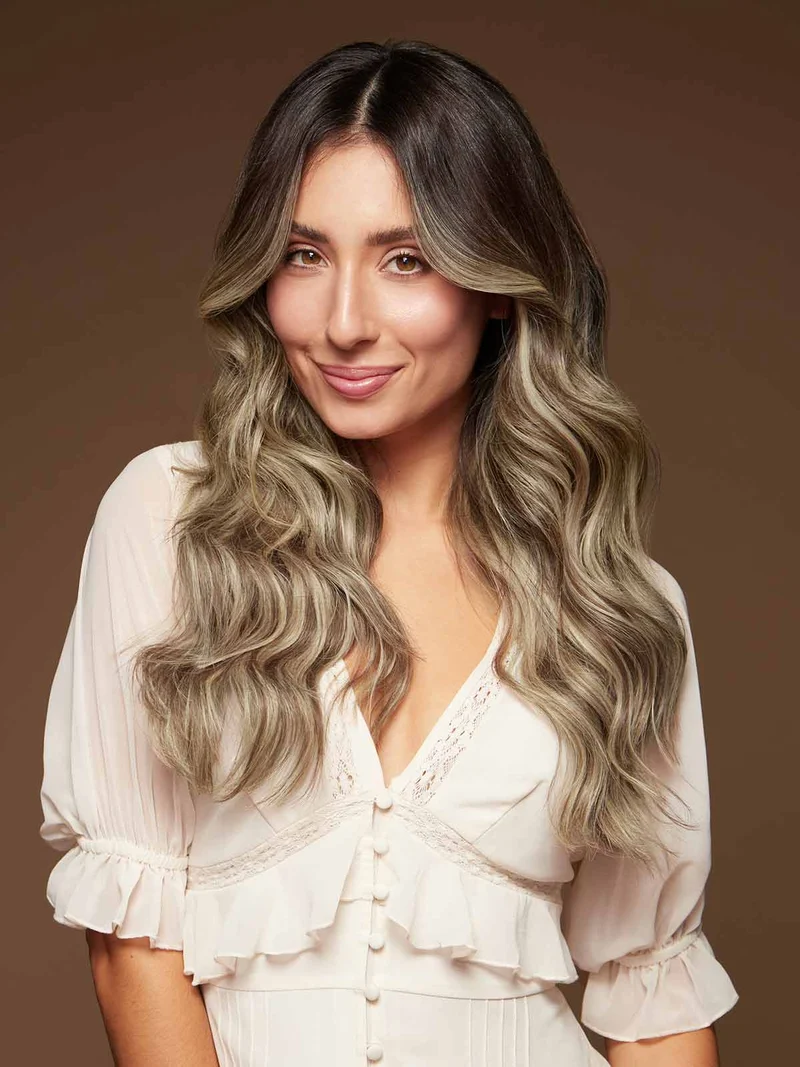 16" Classic Ash Brown Highlights Clip-Ins (160g)