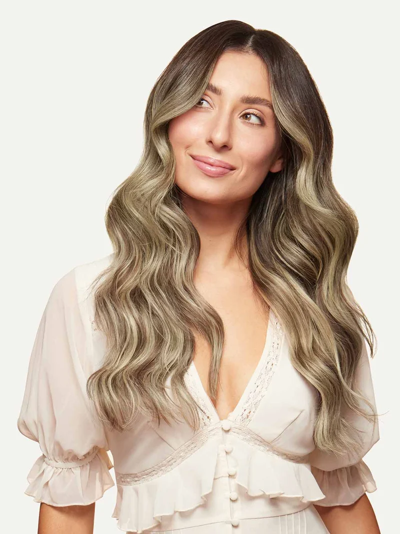 16" Classic Ash Brown Highlights Clip-Ins (160g)