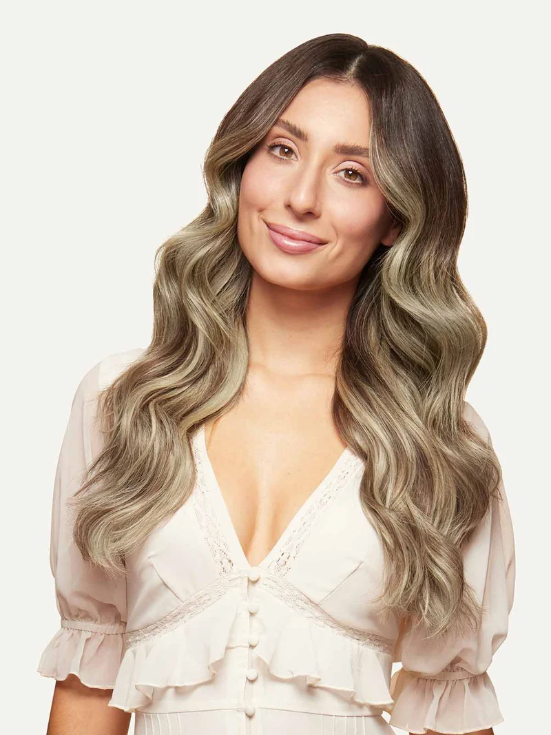 16" Classic Ash Brown Highlights Clip-Ins (160g)