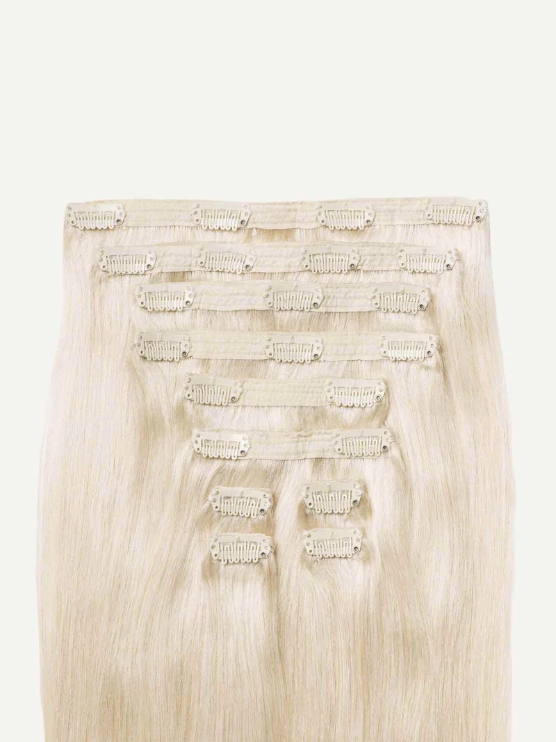 16" Classic Platinum Blonde Clip-Ins (160g)