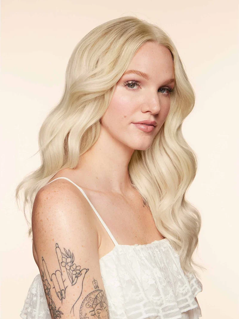 16" Classic Platinum Blonde Clip-Ins (160g)