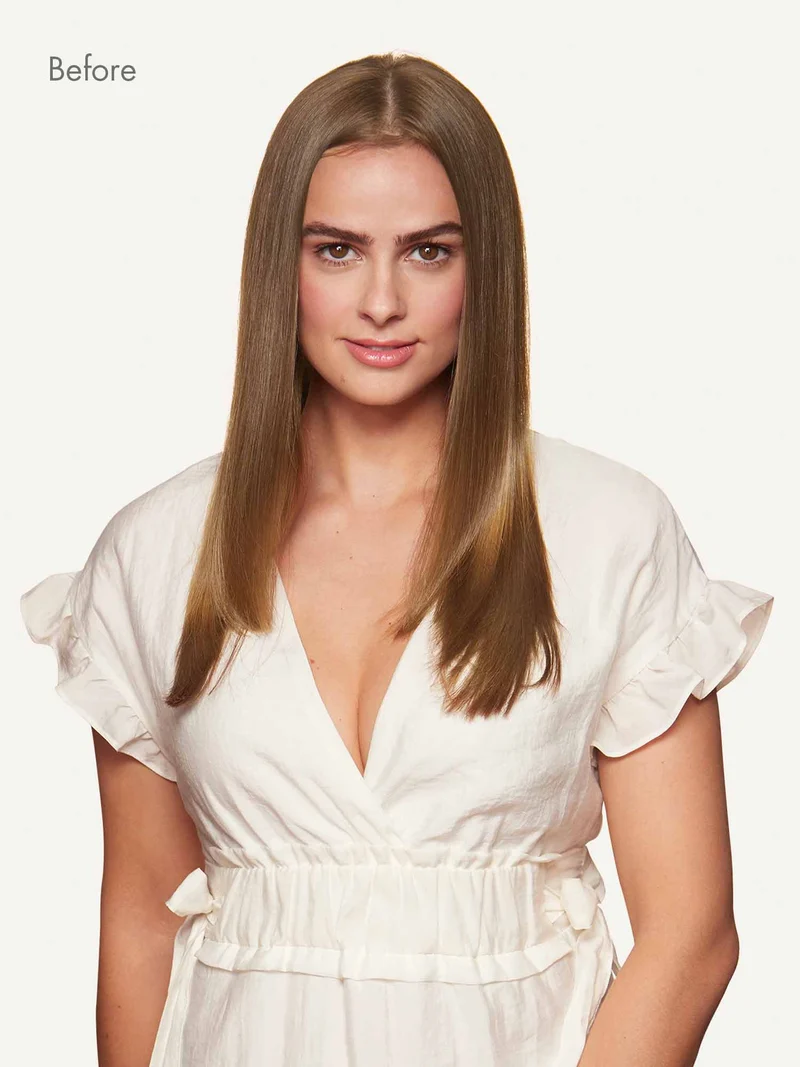 16" Seamless Chestnut Brown Balayage Clip-Ins (160g)