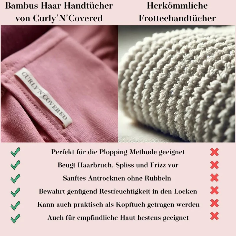 Bambus Haar Handtuch | Schwarz
