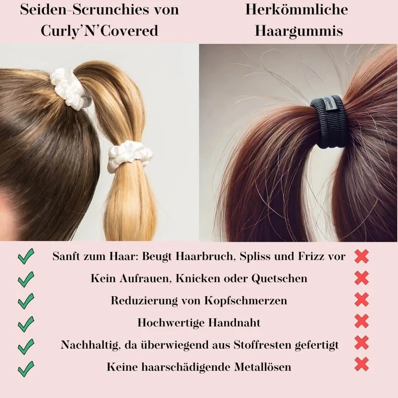 Bundle Mini Scrunchies Silk Weiß