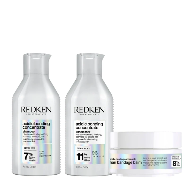 Redken Acidic Bonding Concentrate Shampoo + Spülung + Haarbalsam Set