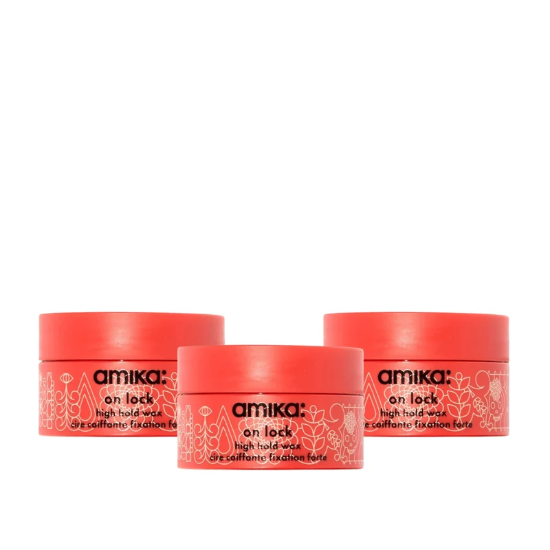 amika on lock high hold wax 3x 50ml