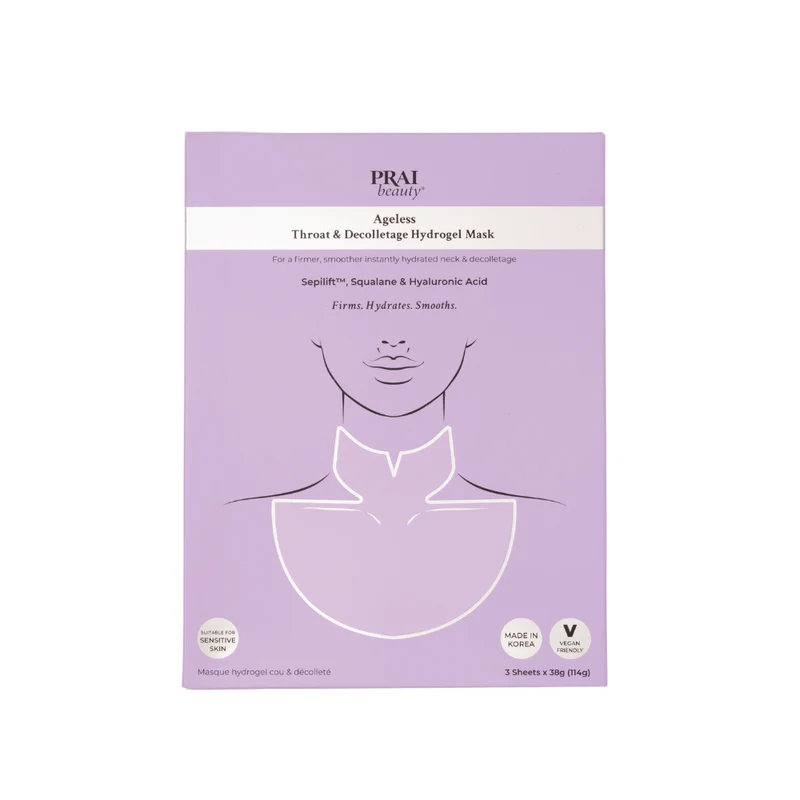 Prai Beauty Ageless Neck and Decolletage Hydrogel Mask 3 stuks