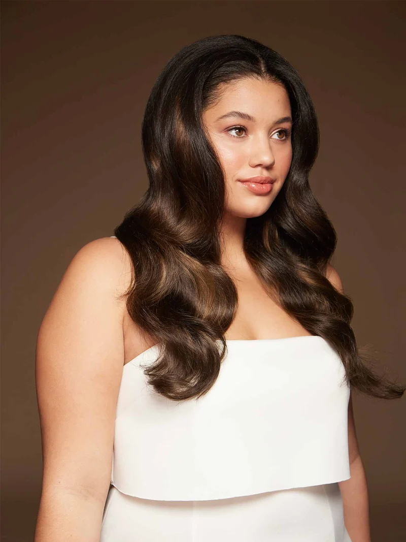 16" Classic Mocha Brown Balayage Clip-Ins (160g)