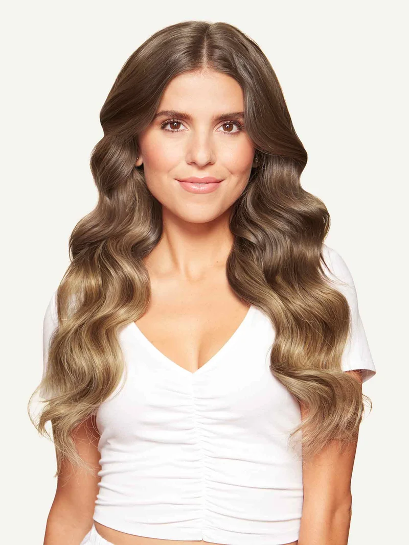 20" Ash Brown Balayage Halo® Hair Extensions (180g)