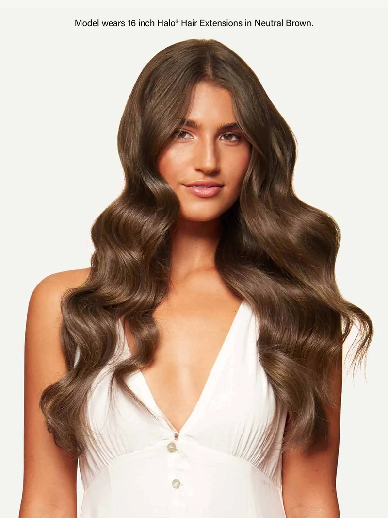 12" Neutral Brown Halo® Hair Extensions (150g)