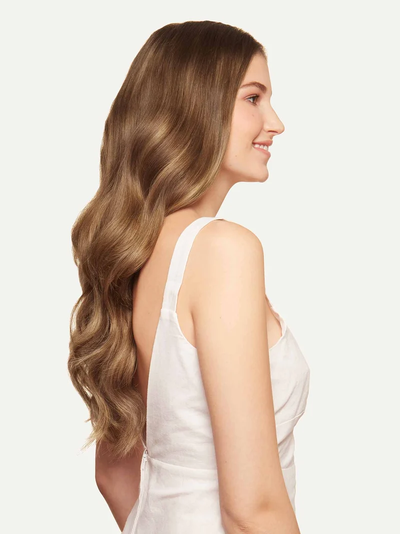 20" Chestnut Brown Balayage Halo® Hair Extensions (180g)