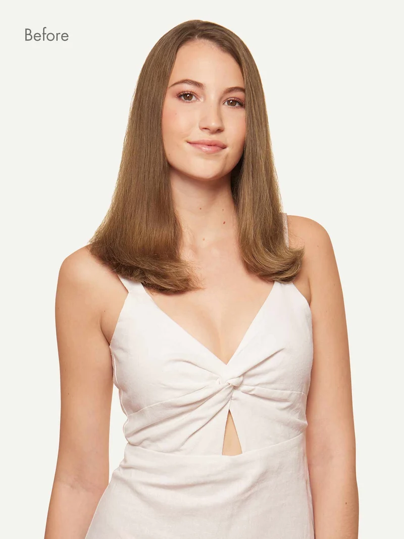 20" Chestnut Brown Balayage Halo® Hair Extensions (180g)