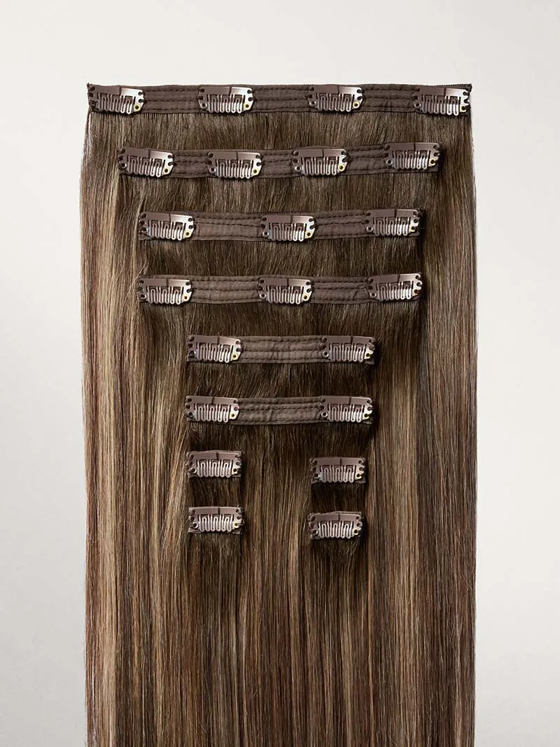 16" Classic Clip-Ins Dimensional Rooted Sunkissed Brown (160g)
