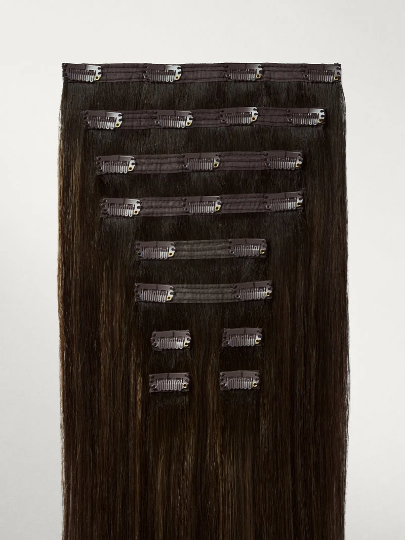 20" Classic Clip-Ins Dimensional Rooted Honey Espresso (160g)