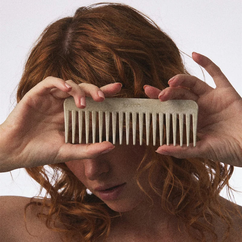 Biodegradable Wide Tooth Comb - Stone