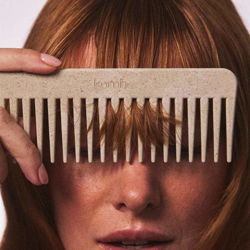 Biodegradable Wide Tooth Comb - Stone