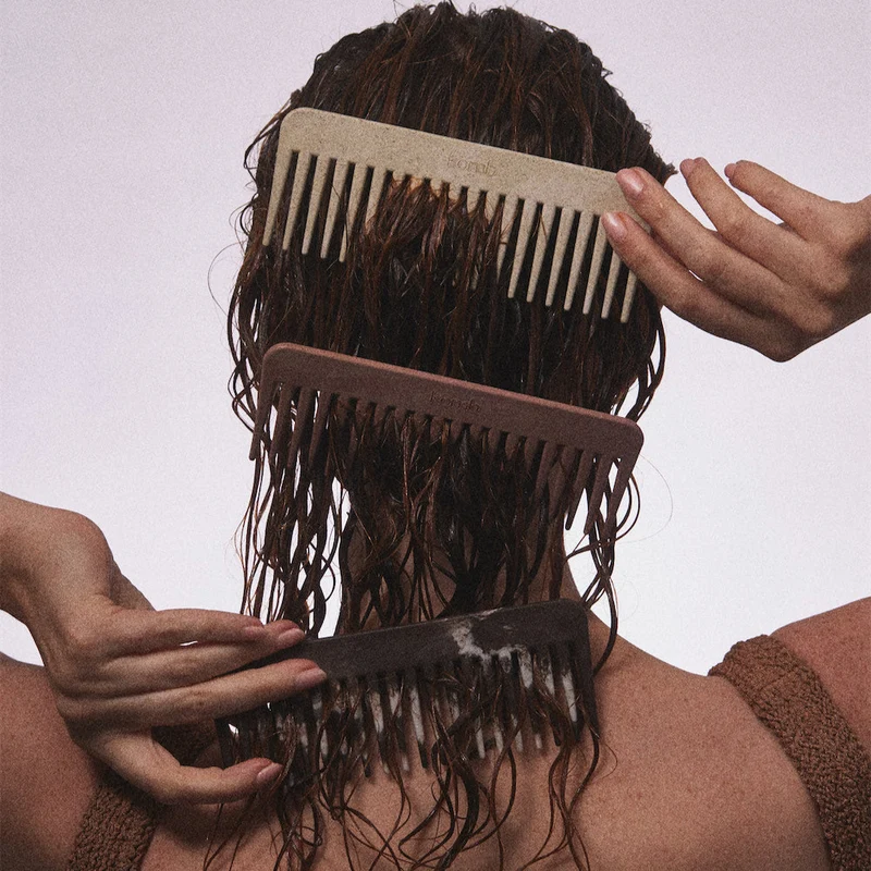 Biodegradable Wide Tooth Comb - Stone
