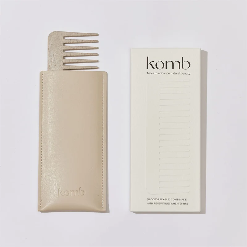 Biodegradable Wide Tooth Comb - Stone