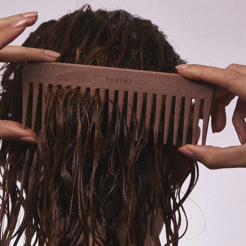 Biodegradable Wide Tooth Comb - Clay