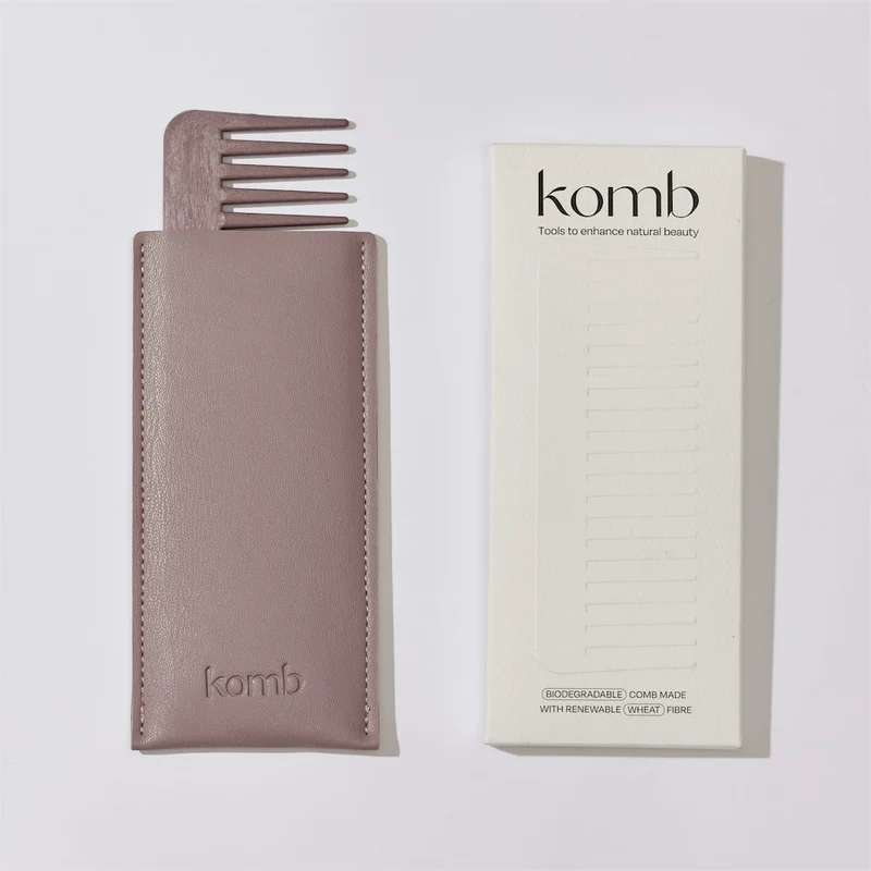 Biodegradable Wide Tooth Comb - Clay