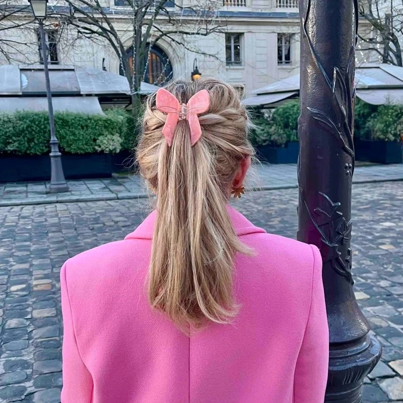 Pink Bow Hair Claw
