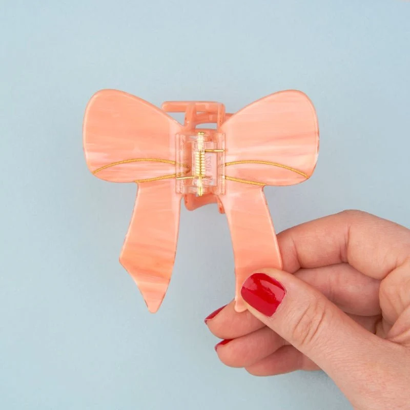 Pink Bow Hair Claw