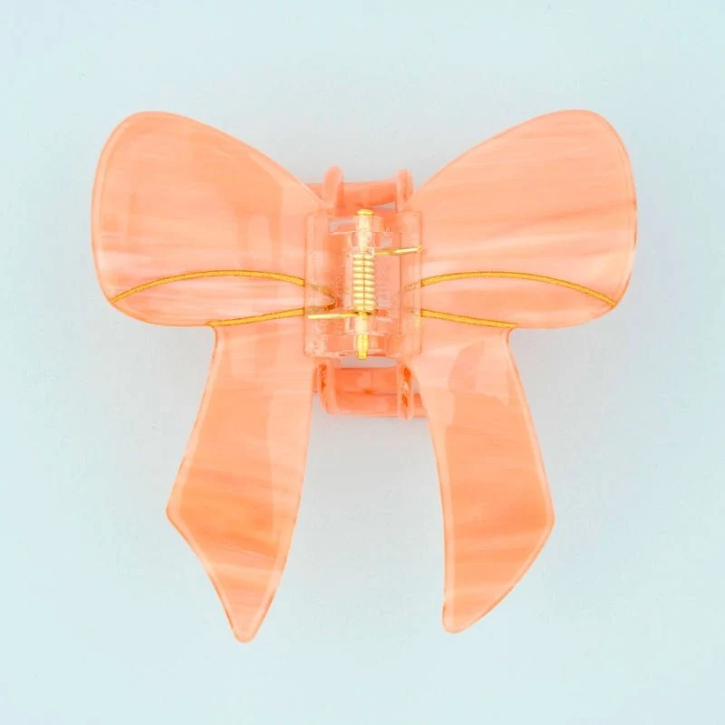 Pink Bow Hair Claw
