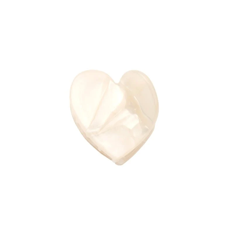 White Heart Mini Hair Claw