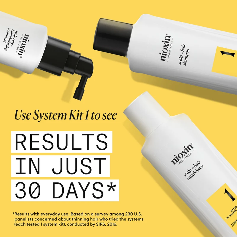 Scalp + Hair Thickening System 1 Full Size Trio