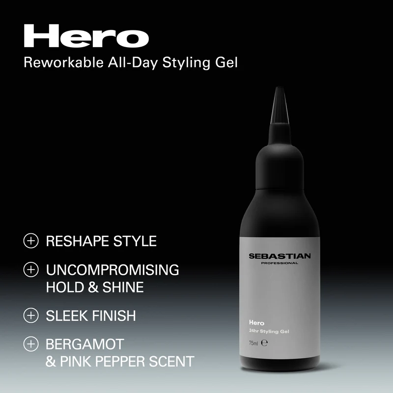 Sebastian Professional Hero Überarbeitbares Ganztags-Styling-Gel Männer 75ml