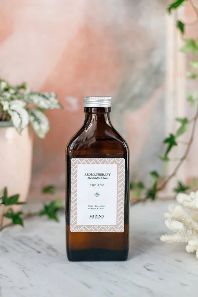 Massage Oil Happiness - Rose Geranium, Orange & Mint 200 ml