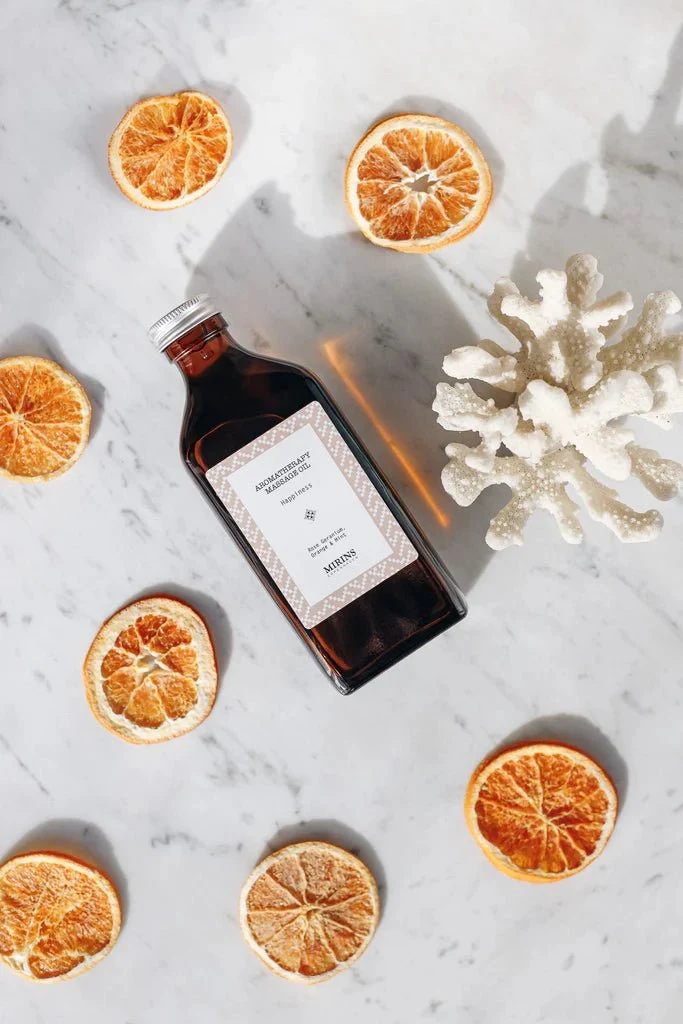 Massage Oil Happiness - Rose Geranium, Orange & Mint 200 ml