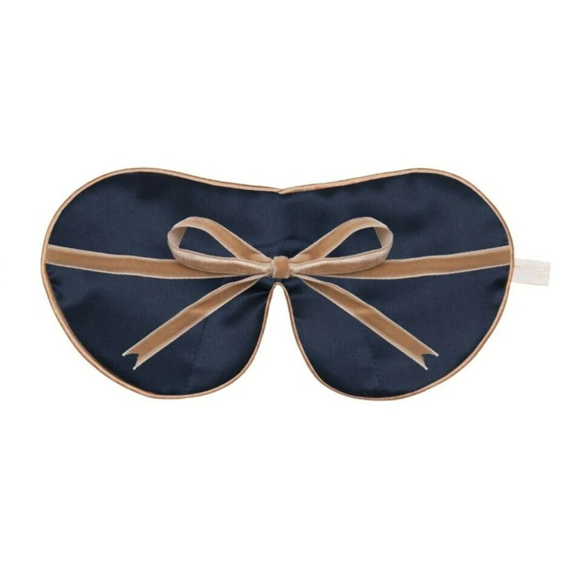 Printed Silk Lavender Eye Mask Hydrangea